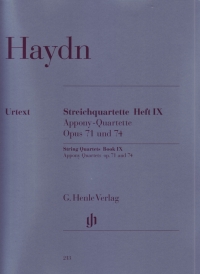 Haydn String Quartets Book 9 Op71 & Op74 Sheet Music Songbook