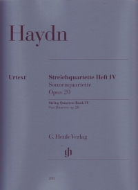 Haydn String Quartets Book 4 Op20 Nos 1-6 Sheet Music Songbook