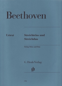 Beethoven String Trios & String Duo Sheet Music Songbook