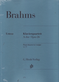 Brahms Piano Quartet Op26 Amajor (pno/vln/vla/vc) Sheet Music Songbook