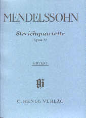 Mendelssohn String Quartets Op44 Nos 1-3 Sheet Music Songbook