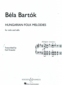 Bartok Hungarian Folk Melodies (kraeuter) Vln/vc Sheet Music Songbook