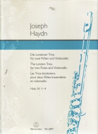 Haydn London Trios 2 Flutes/cello Sheet Music Songbook