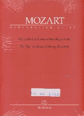 Mozart String Quartets (10 Celebrated) Parts Sheet Music Songbook