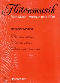 Martinu Sonata Fl/vc(or Vln)/pno Sheet Music Songbook