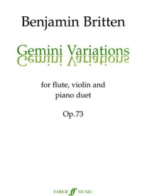 Britten Gemini Variations Op73 Fl/vn/pf Sc/pts Sheet Music Songbook