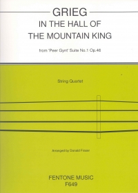 Grieg In The Hall Of The Mountain King Str Qrt Sheet Music Songbook