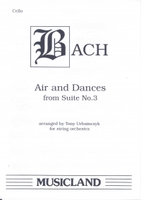 Bach Air & Dances Cello/bass Sheet Music Songbook