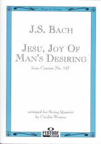 Bach Jesu Joy Of Mans Desiring String Quartet Sheet Music Songbook