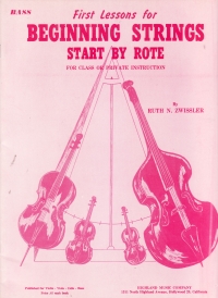 First Lessons For Beginning Strings Bass Sheet Music Songbook