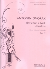 Dvorak Dumky Trio Op90 Vln/vc/pf Sheet Music Songbook