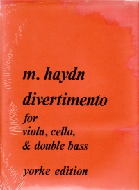 Haydn Divertimento Vla/vc/bass Sheet Music Songbook