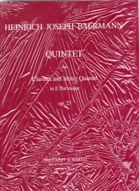 Baermann Quintet Eb Op23/3 Cl & Str Quart Sc/pts Sheet Music Songbook
