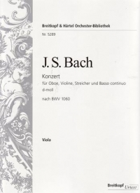 Bach Concerto D Minor Bwv1060 Viola Sheet Music Songbook