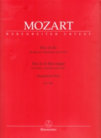 Mozart Trio K498 Kegelstat Pf Cl Vla Sheet Music Songbook
