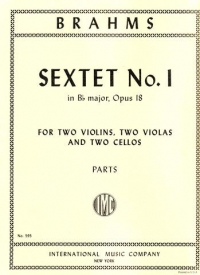 Brahms String Sextet Bb Op18 Parts Sheet Music Songbook