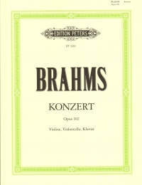 Brahms Concerto Op102 Violin Cello Piano Sheet Music Songbook