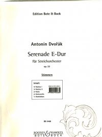 Dvorak Serenade Emaj String Orch Pts (4.3.2.2.1) Sheet Music Songbook