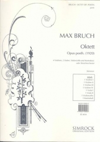Bruch Octet For Strings Opus Post Parts Sheet Music Songbook