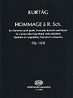 Kurtag Hommage To R Schumann Op15d Score/parts Sheet Music Songbook