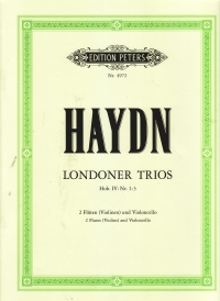 Haydn London Trios(3) C G G Sheet Music Songbook