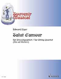 Elgar Salut Damour For String Quartet Score/parts Sheet Music Songbook