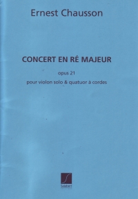 Chausson Concert Op21 Dmaj String Quintet Parts Sheet Music Songbook