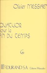 Messiaen Quatour Pour La Fin Du Temps Vn/cl/vc/pf Sheet Music Songbook