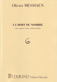 Messiaen La Mort Du Nombre Sop/ten/vln/pf Sheet Music Songbook