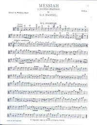 Handel Messiah Viola Part Watkins Shaw Sheet Music Songbook