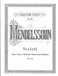 Mendelssohn Sextet In D Op110 Parts Sheet Music Songbook