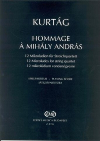 Kurtag Homage A Mihaly Andras Op13 String Quartet Sheet Music Songbook