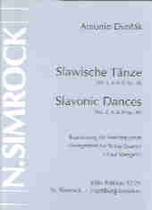 Dvorak Slavonic Dances Op46/3 String Quartet Sheet Music Songbook