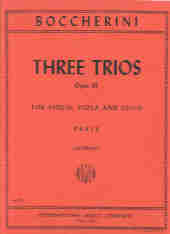 Boccherini Trios (3) Op38 Sheet Music Songbook