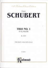 Schubert Trio No 1 Bb Vn/va/vc Sheet Music Songbook