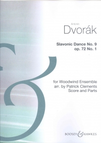 Dvorak Slavonic Dance No9 Op72 Score/parts Wind En Sheet Music Songbook
