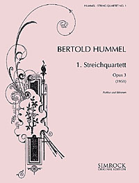 Hummel String Quartet No 1 Op3 Sc/pts Sheet Music Songbook