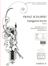 Schubert Sonate Arpeggione Vc/wind Quintet/d Bass Sheet Music Songbook