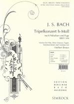 Bach Tripelkonzert Bwv544 Fl/ob/bsn/str/bc Sheet Music Songbook