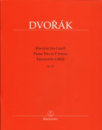Dvorak Piano Trio Fmin Op65 2 Strings & Piano Sheet Music Songbook