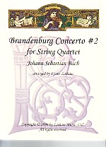 Bach Brandenburg Concerto No 2 String Quartet Sheet Music Songbook