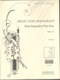 Dohnanyi String Quartet No 2 Op15 Sheet Music Songbook