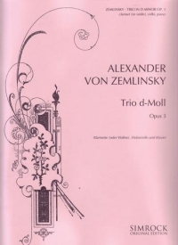 Zemlinsky Trio Op3 Clarinet (or Violin) Vc & Pf Sheet Music Songbook