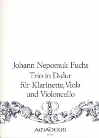 Fuchs Trio In D Cl/vla/cello Sheet Music Songbook