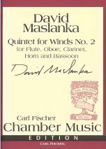 Maslanka Quintet For Winds No 2 Fl/ob/cl/hn/bsn Sheet Music Songbook