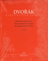 Dvorak Piano Quartet Dmaj Op23 Score & Parts Sheet Music Songbook