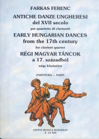 Farkas Antique Hungarian Dances Clar Quartet Sheet Music Songbook