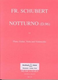 Schubert Notturno Sc & Pts D96 Fl Gtr Vla Vc Sheet Music Songbook