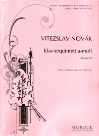 Novak Piano Quintet In Amin Sc/pts Sheet Music Songbook