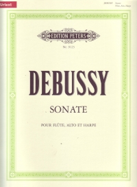 Debussy Sonata For Flute, Viola And Harp Sheet Music Songbook
